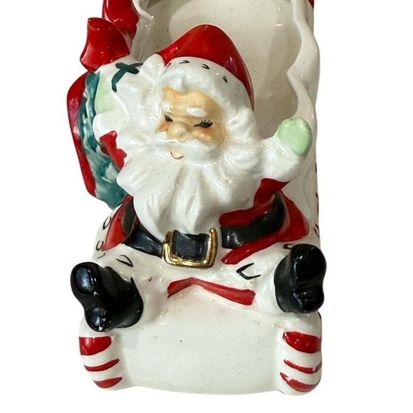 Ucagco Japan 1950’s Ceramic Santa Claus in Sleigh candy Dish Planter Vintage - Picture 8 of 13